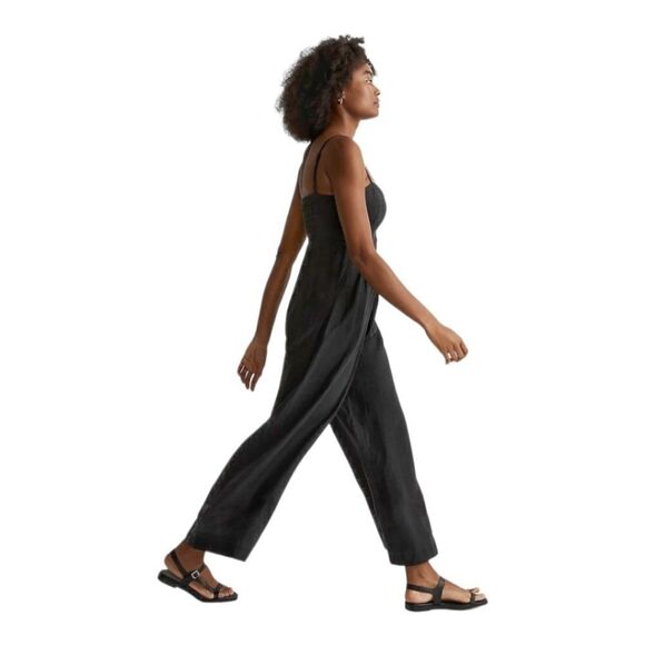 Madewell NWT Linen Wide-Leg Sleeveless Summer Jumpsuit sz 0 - Picture 6 of 16